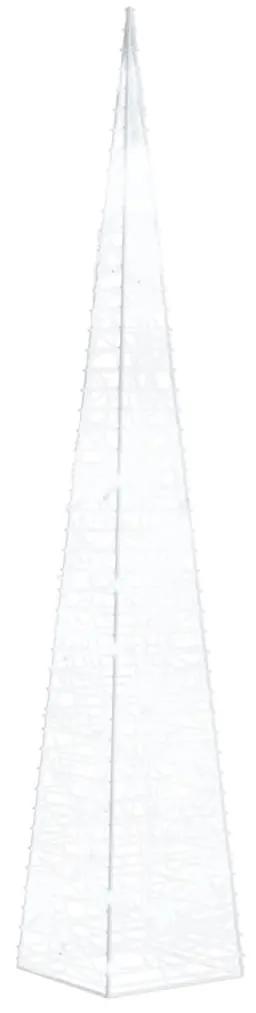 Con de lumina cu LED decorativ, alb rece, 60 cm, acrilic 1, Alb rece, 60 cm
