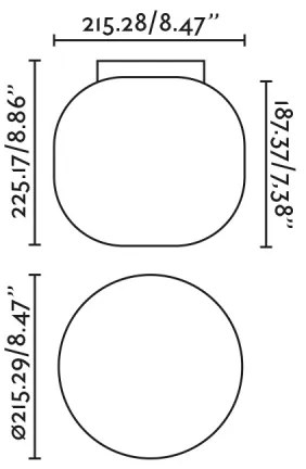 Plafonieră FARO 68611 AMELIA 1xE27/15W/230V IP44 alb/negru