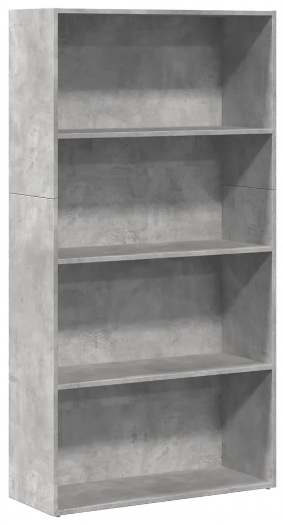 857943 vidaXL Bibliotecă, gri beton, 80x30x152 cm, lemn prelucrat