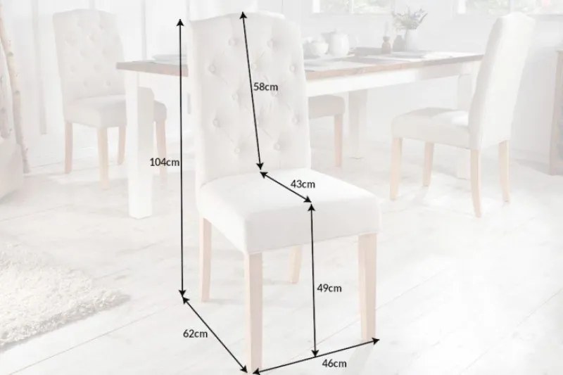 Set 2 scaune stil baroc Castle bej