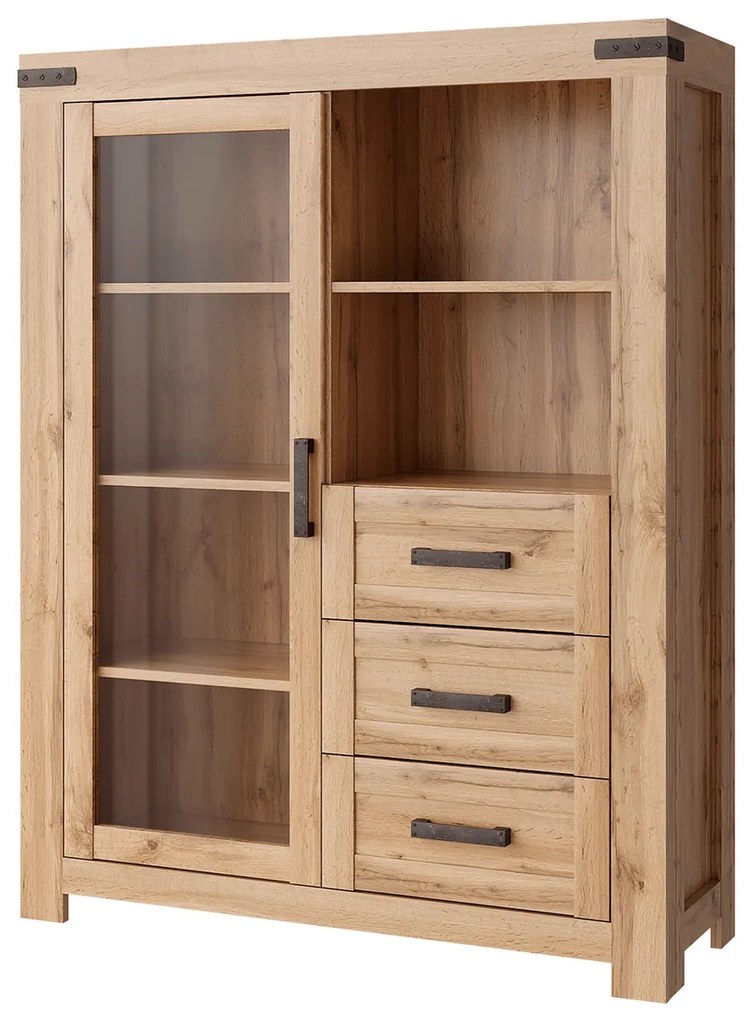 Comoda MORATIZ 1W3S, stejar wotan