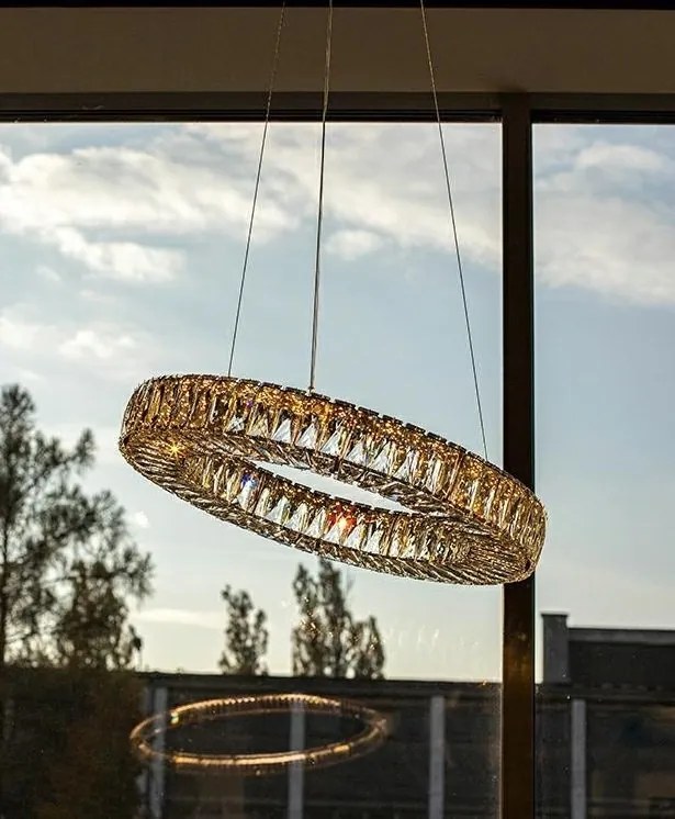 Lustra suspendata LED Florens 80 auriu