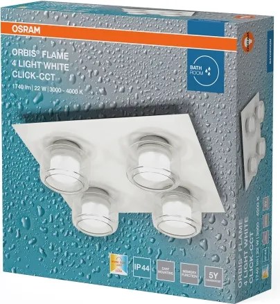 Osram - Plafonieră LED pentru baie ORBIS FLAME 4xLED/5,5W/230V IP44 alb