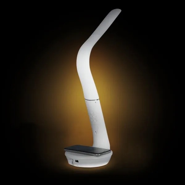 Lampă LED dimabilă cu funcție de încărcare fără fir Qi 5W și afișaj Retlux LED/6W/230V 3000/4000/6000K alb