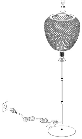 Eglo 43264 - Lampadar DEMBLEBY 1xE27/40W/230V