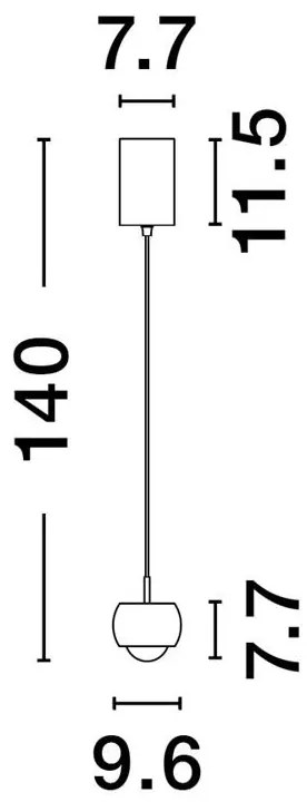 Pendul LED stil minimalist CONGA albastru