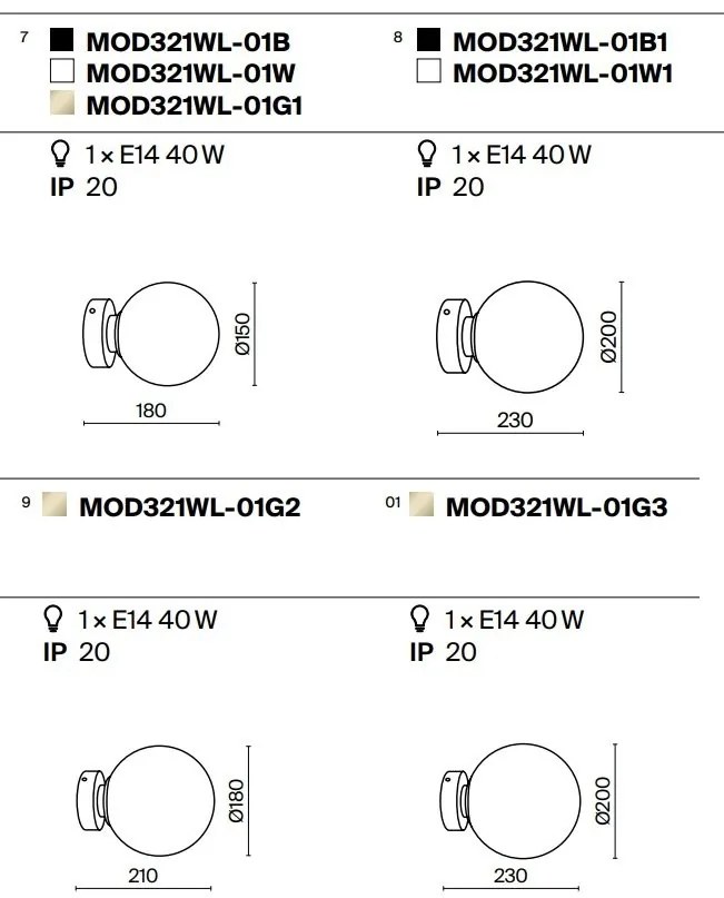 Aplica perete sau tavan design modern Basic form auriu, diametru 15cm