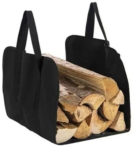 Geanta pentru transportat lemne, negru, 98x45 cm, max 20 kg, Kaminer