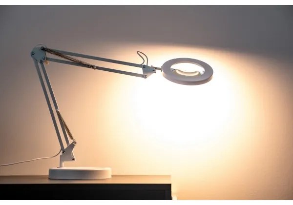 Lampă LED dimabilă de masă cu lupă LED/12W/5V 3000/4200/6000K alb Brilagi