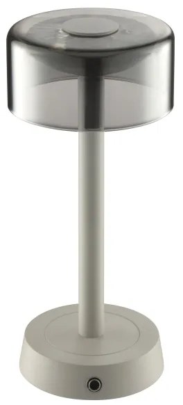 Brilliant - Lampă LED de birou RAZOR, reîncărcabilă, cu reglare a luminozității și control tactil, LED/2,5W/5V 2700K IP44, gri