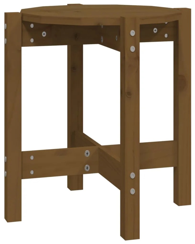 vidaXL Măsuță de cafea, maro miere, Ø 42,5x45 cm, lemn masiv de pin