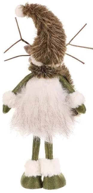 Decorație de Crăciun Sob în picioare, înălțime 45cm, verde/alb