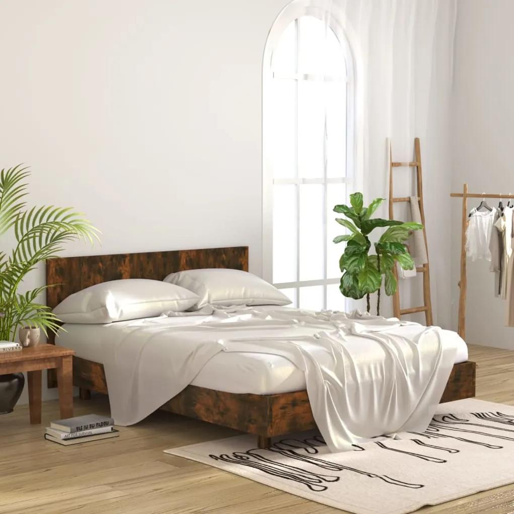 Tablie de pat, stejar afumat, 160x1,5x80 cm, lemn compozit Stejar afumat, 1