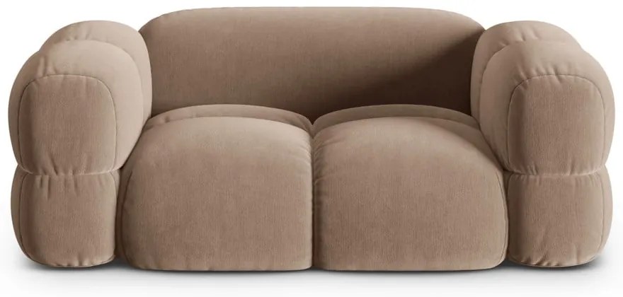 Canapea maro cu tapițerie din catifea 180 cm Loretto – Cosmopolitan Design