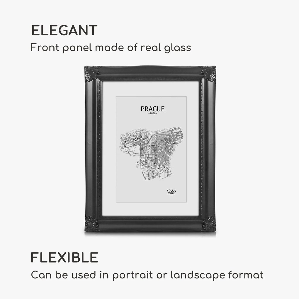 Regent, ramă pentru fotografii, dreptunghiulară, 25 x 20 cm fotografii, suport, sticlă, rococo