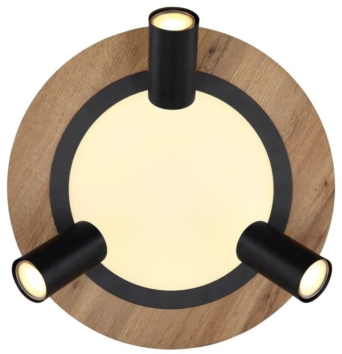 Plafoniera LED cu 3 spoturi directionabile design industrial Kassu 40cm