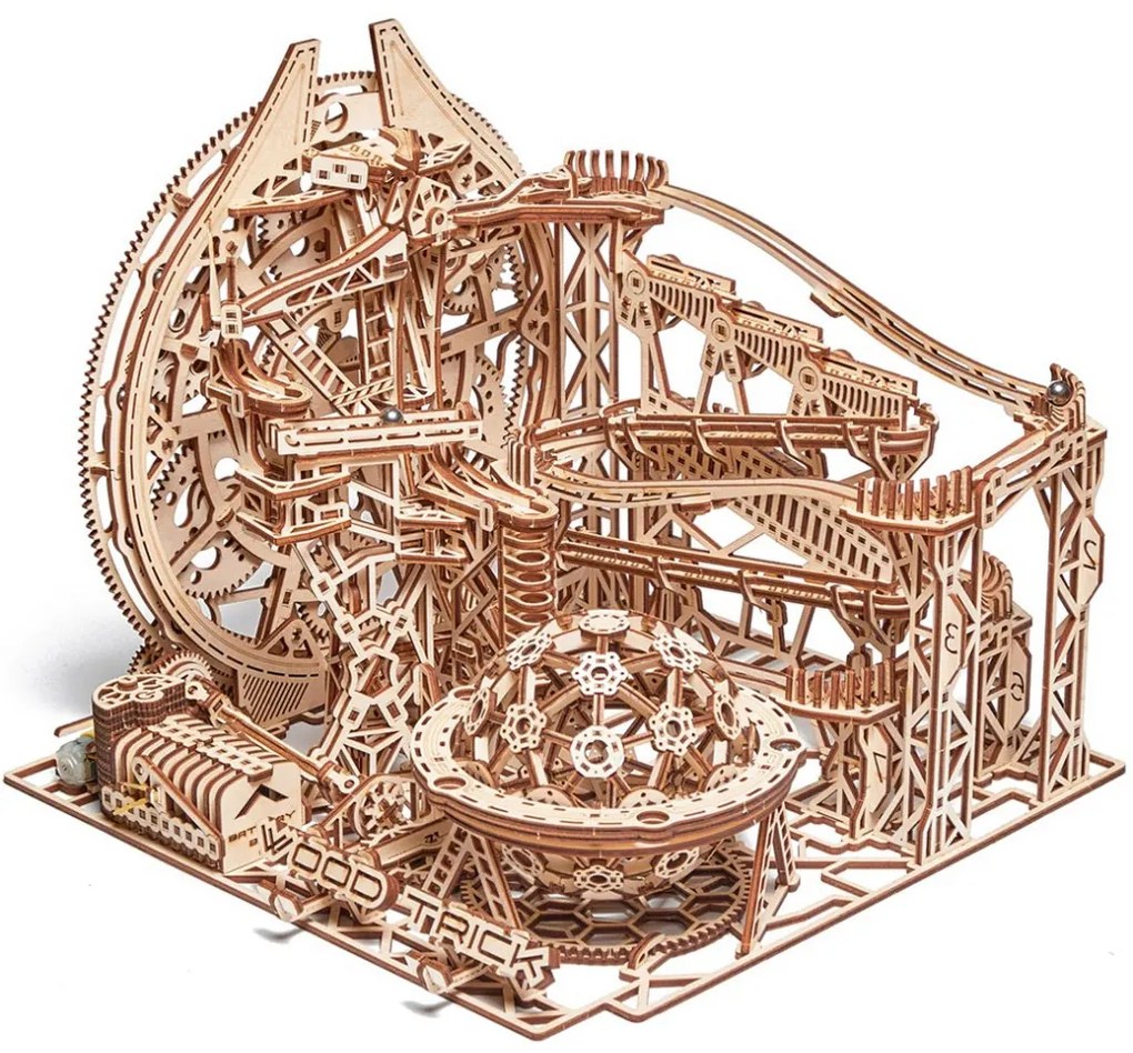 Puzzle 3D mecanic din lemn Galaxy Marble Run