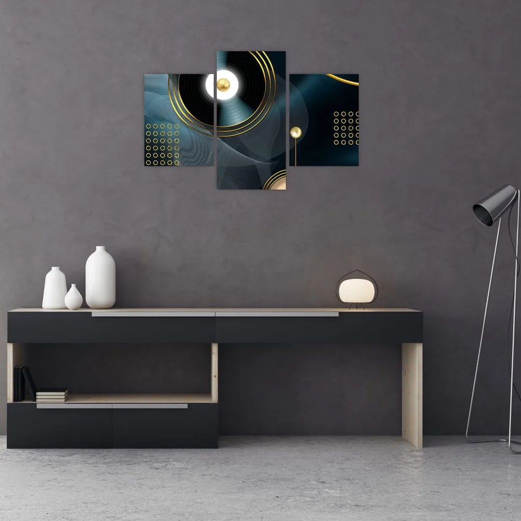 Tablou - Cercuri aurii (90x60 cm)