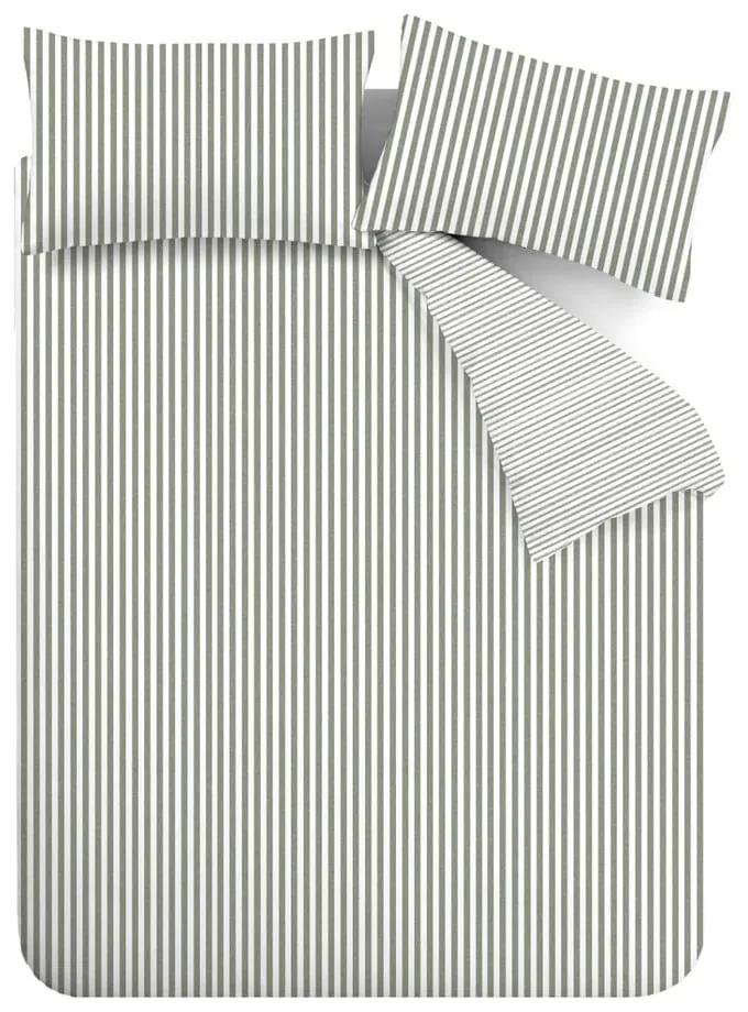 Lenjerie de pat verde din flanelă pentru pat de o persoană 135x200 cm – Catherine Lansfield