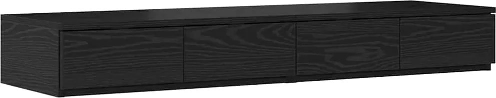 vidaXL Sertare pentru pat cu sertar Stejar Negru 120 x 36,5 x 16,5 cm