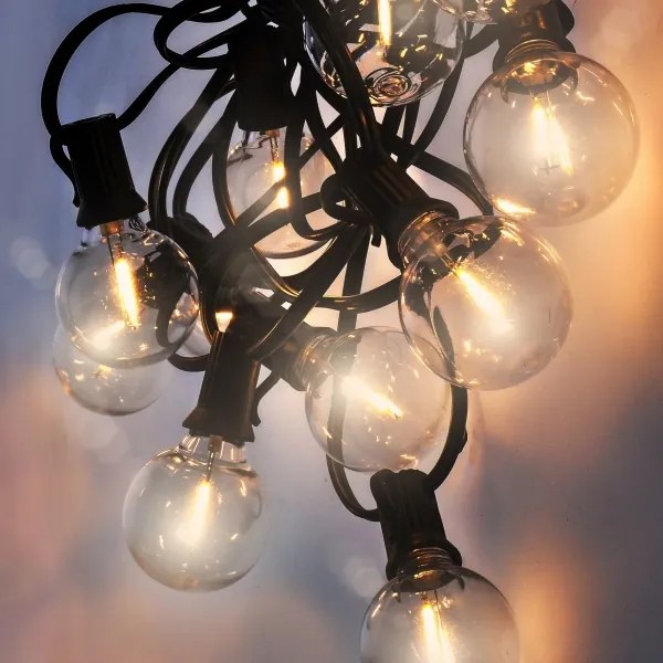 Lanț LED decorativ de exterior Brilagi GHIRLANDĂ 25xE12 20m IP44 alb cald