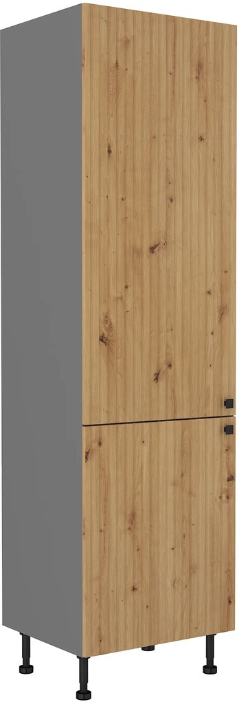 Dulap de alimente încorporat pentru frigider Avantoe 60 LO-215 2F (Stejar artisan + Antracit). 1049635