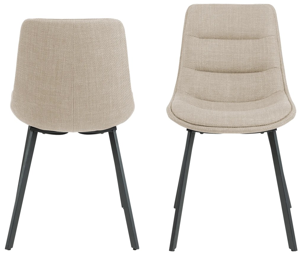MAZZONI EXPORT IDA Bej (material Basel 24) - SCAUN TAPIȚAT MODERN PENTRU SALON/SUFRAGERIE LOFT