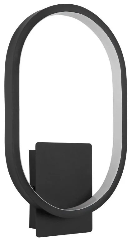 Aplica LED pentru iluminat exterior IP44 Naggy negru H-32cm