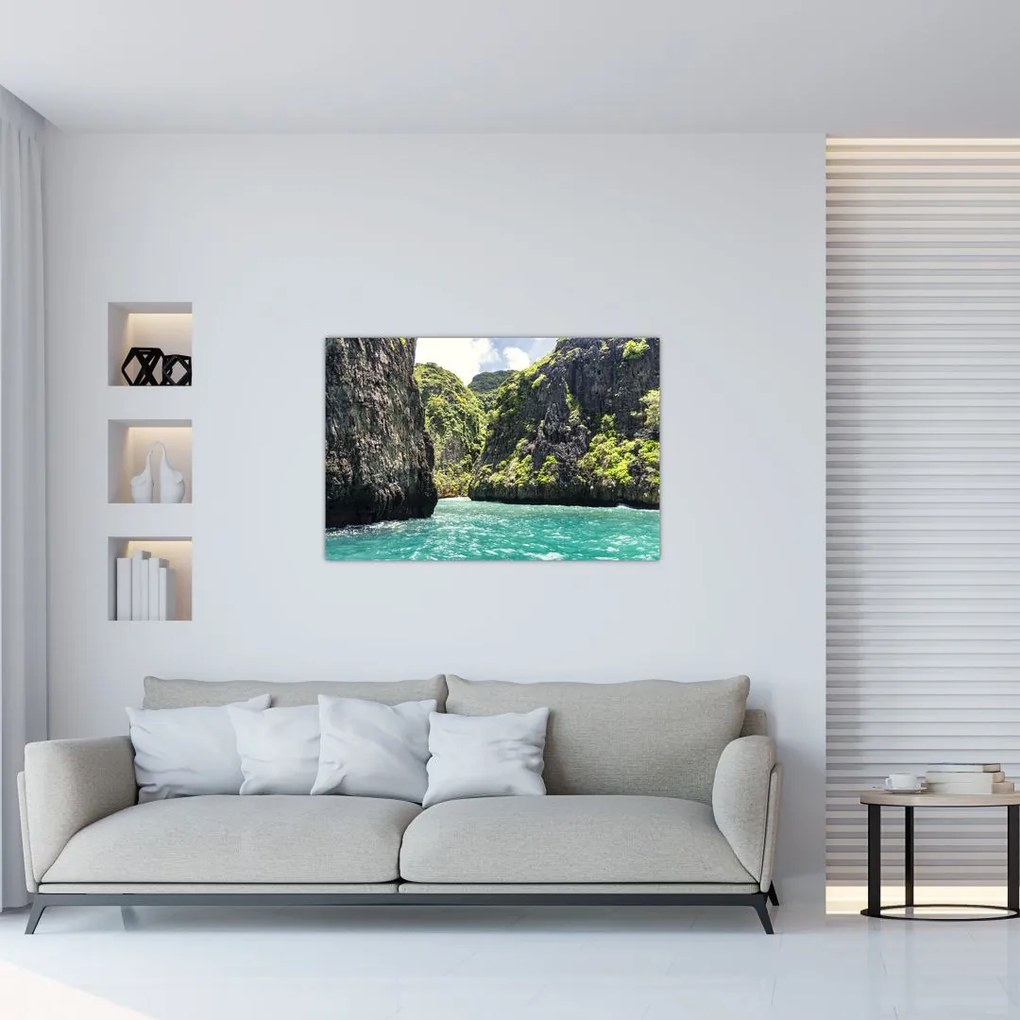 Tablou cu râu montan (90x60 cm)