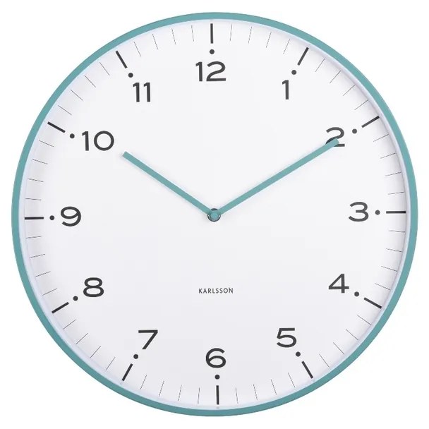 Karlsson 6011BL design ceas de perete albastru, diametru 40 cm
