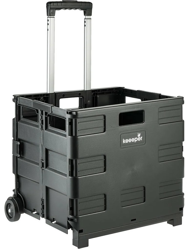 Keeeper Cărucior de cumpărături pliabil Olli 65 l Negru, 65 l