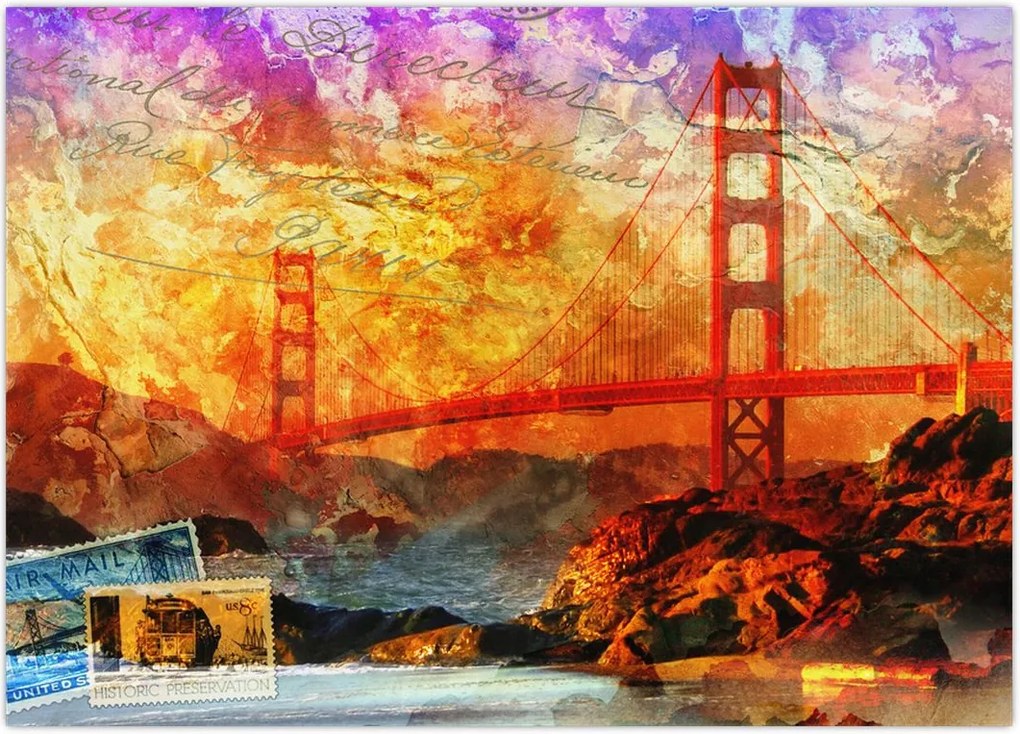 Tablou - Golden Gate, SanFrancisco, California (70x50 cm)