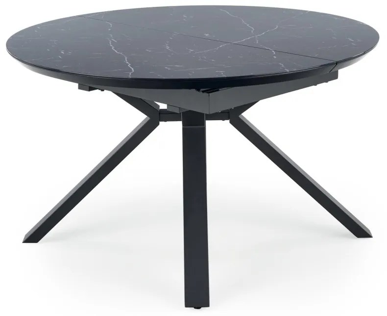 Masa extensibila Vertigo marmura neagra/negru L130-180 cm