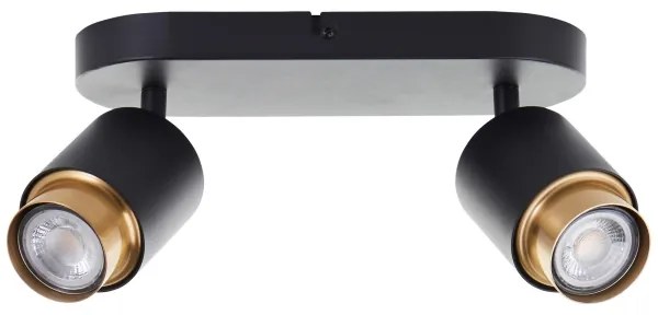 Brilliant - Spot LED COVELO 2x GU10/5W/230V, negru/auriu