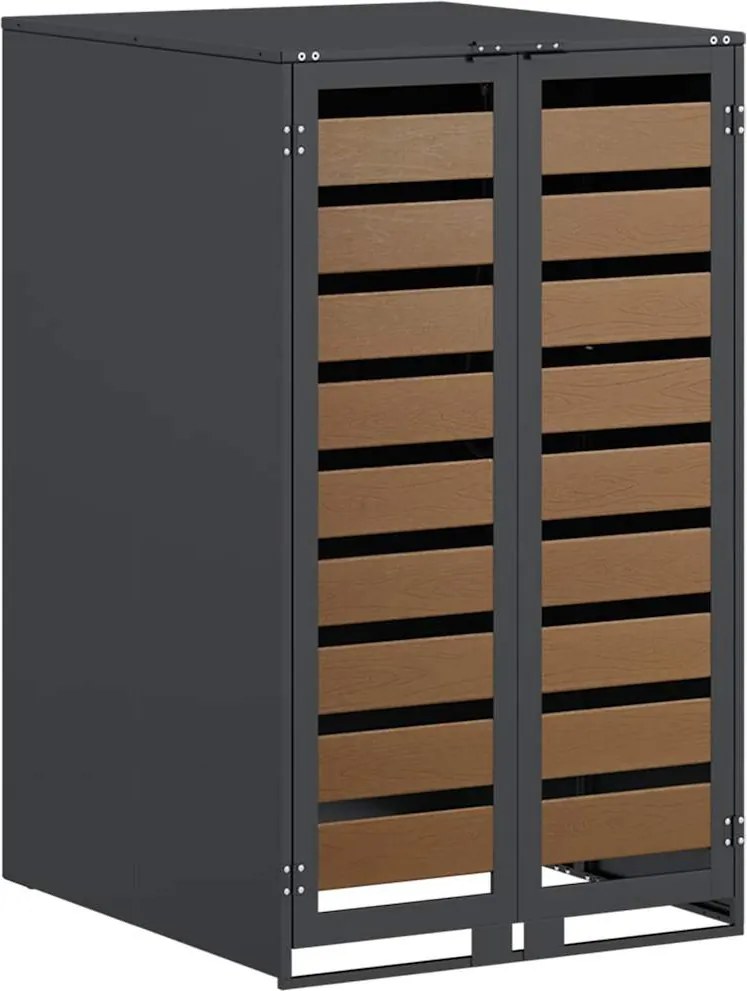 vidaXL Depozit pentru coșuri cu capac cu mecanism pe gaz pentru coș de 240L