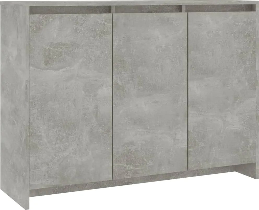 vidaXL Servantă, gri beton, 102x33x75 cm, lemn prelucrat