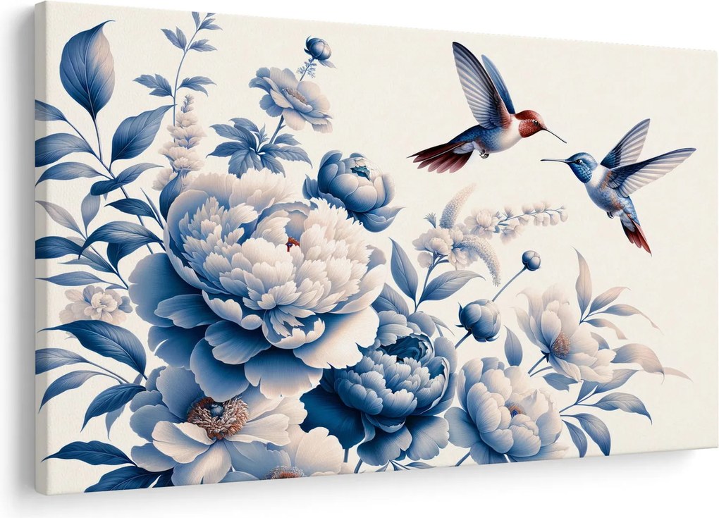 Tablou - Colibri deasupra florii (90x60 cm)