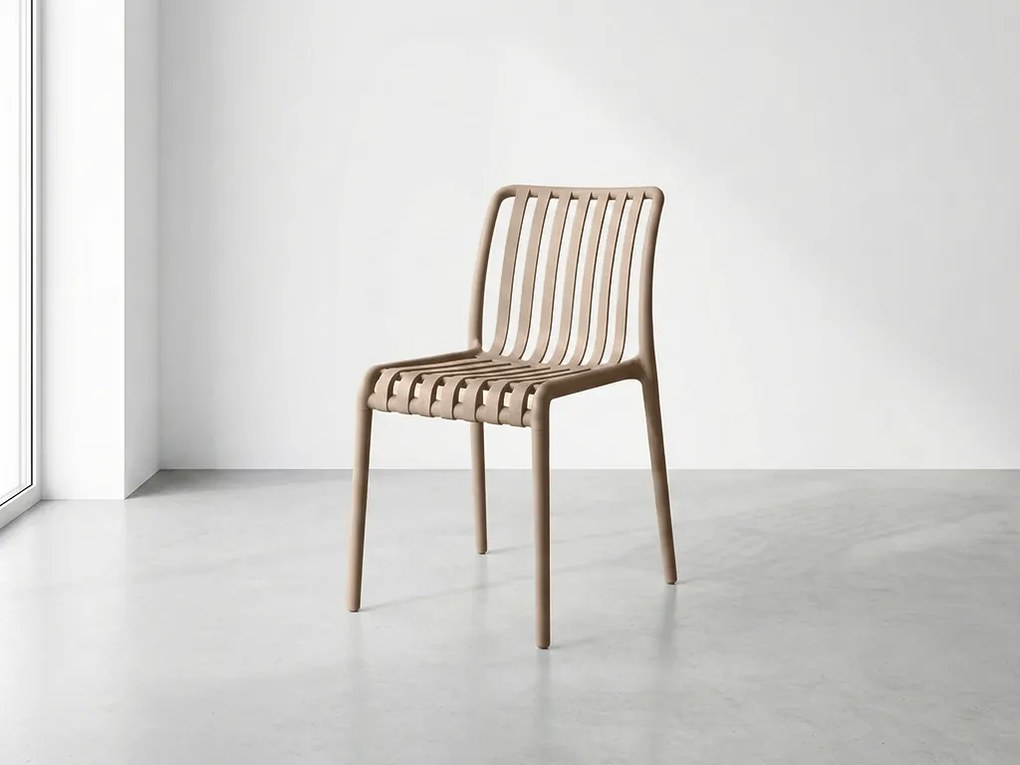 Scaun din plastic TREGO, bej