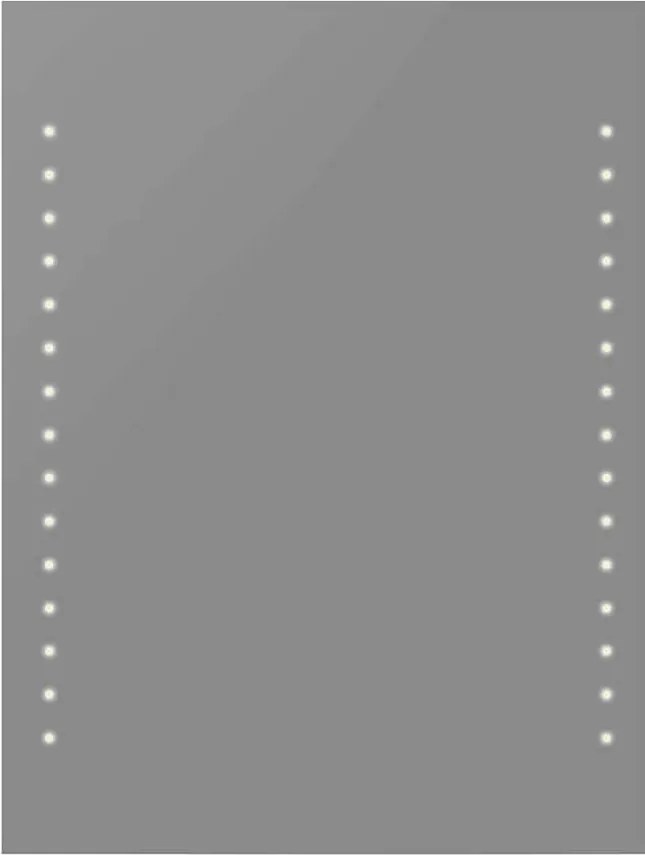 vidaXL Oglindă de baie de perete, cu lumini LED, 60 x 80 cm（L x î)