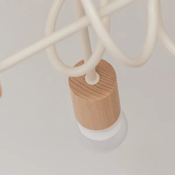 Lustră aplicată OXFORD, 3xE27/15W/230V, pin/crem