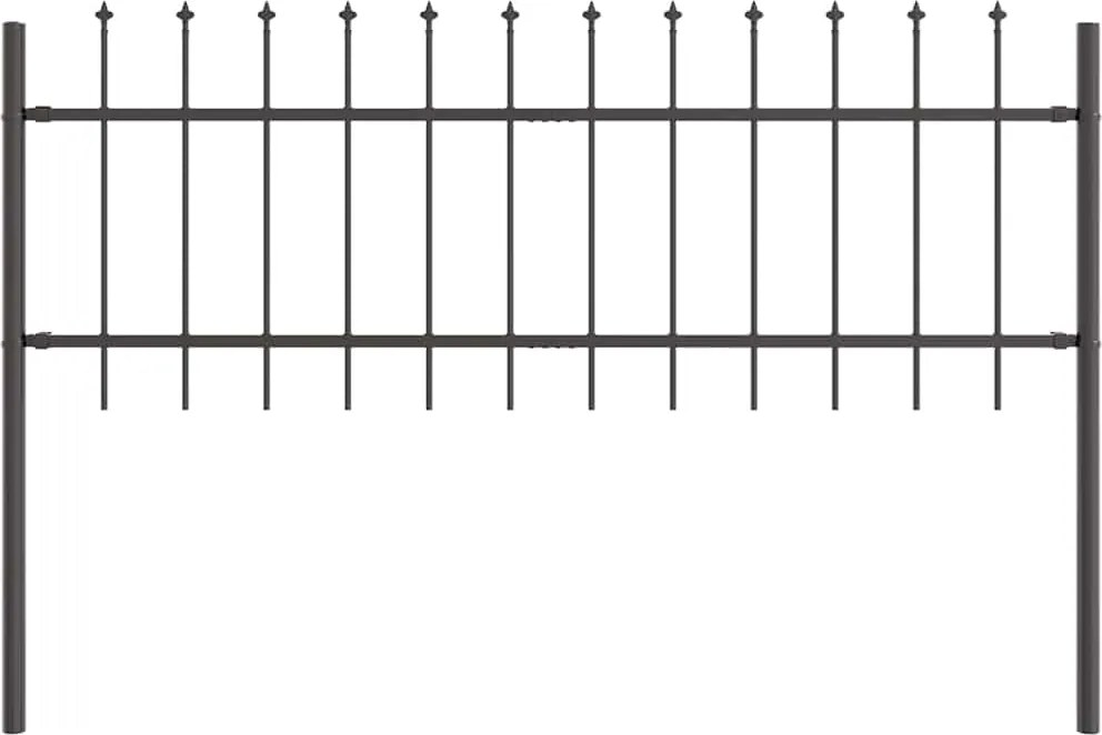 vidaXL Gard de Grădină Gri 1,7 x 0,6 m Oțel acoperit cu pulbere