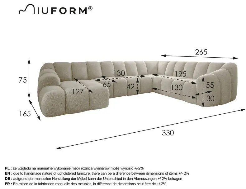 Colțar verde închis (cu colț pe partea dreaptă/în formă de "U") Shell – Miuform