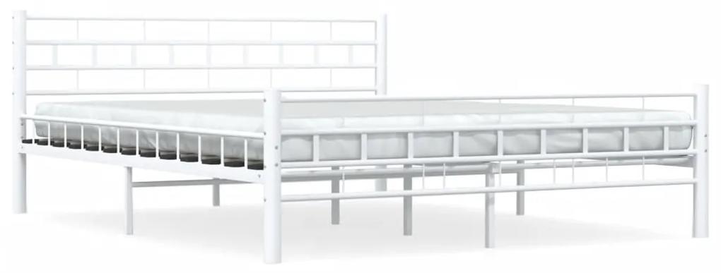 285299 vidaXL Cadru de pat, alb, 160 x 200 cm, metal