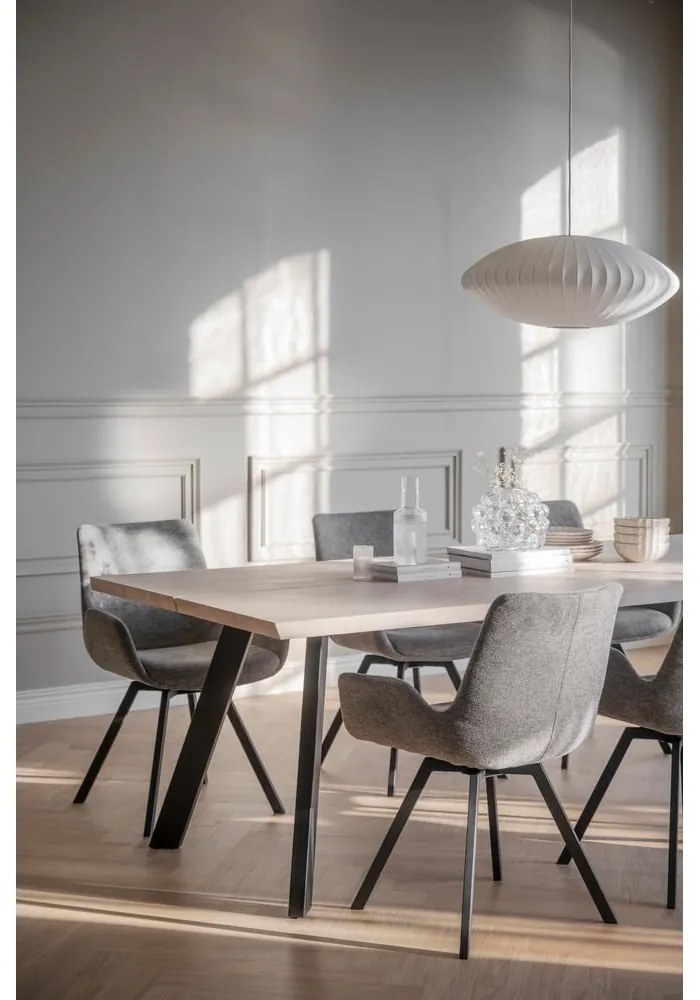 Scaune de dining gri rotative 2 buc. Norwell - Rowico