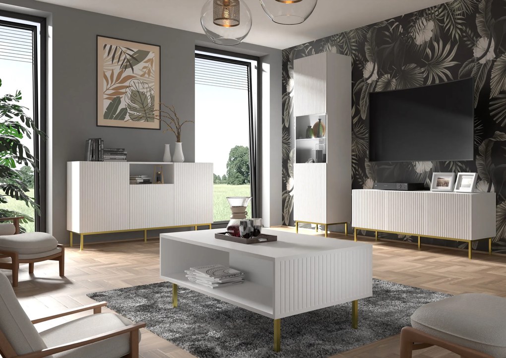 Comodă 3D3S 200 Rowanna (alb + Negru). 1125008