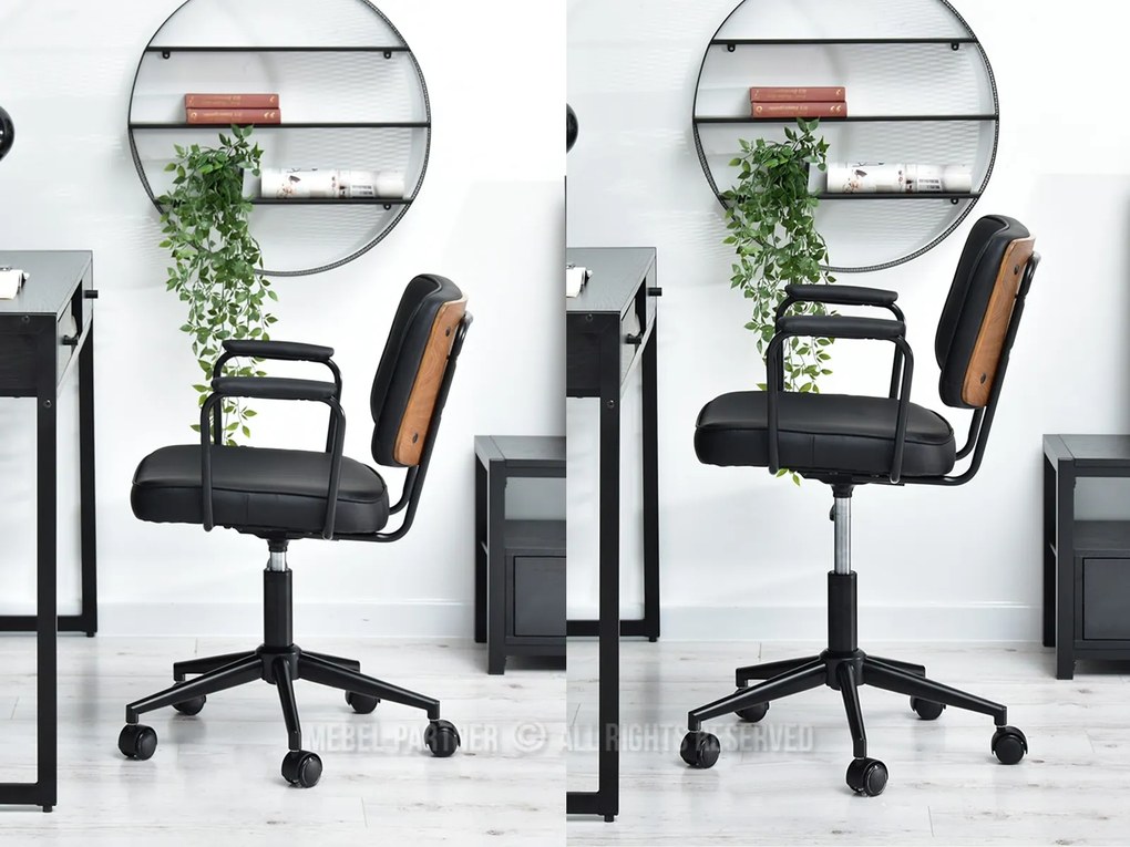 Scaun Henro (nuc închis + negru). 1109943