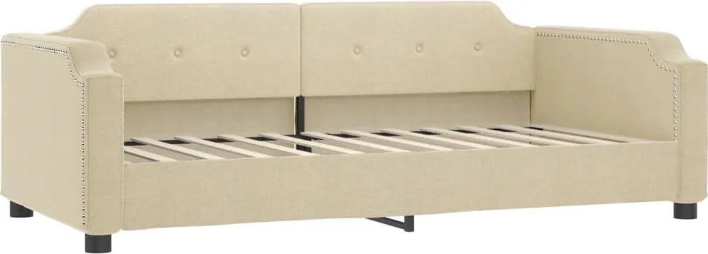 vidaXL Pat de zi, crem, 80x200 cm, material textil