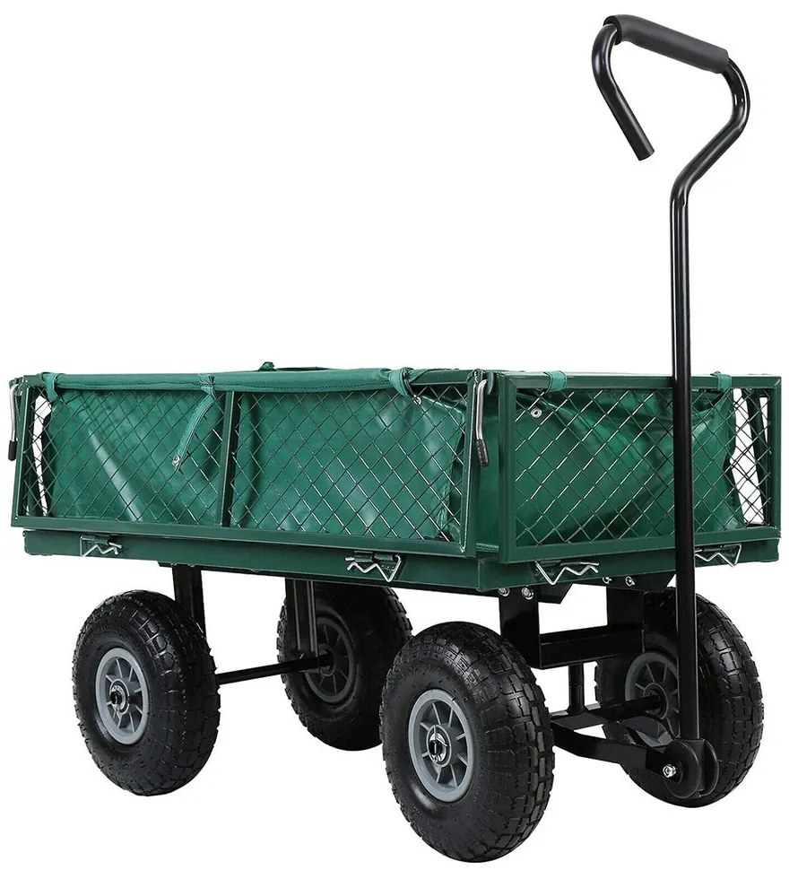 Cărărușă metalică de grădină, capacitate de încărcare 300 kg