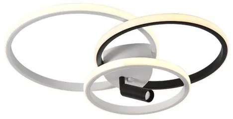 Plafonieră LED dimabilă LED/70W/230V 3000-6500K alb/negru + telecomandă