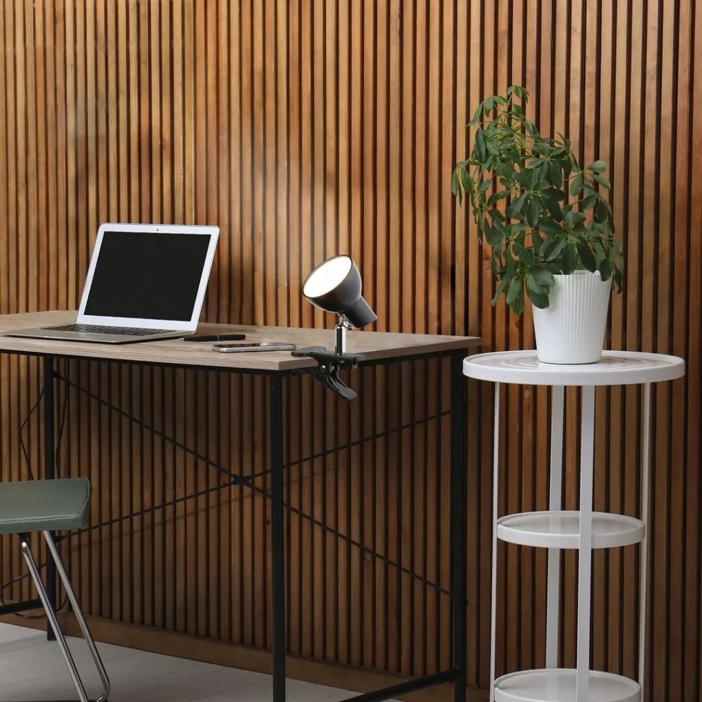 Veioza, lampa de birou cu clema design modern Noah negru
